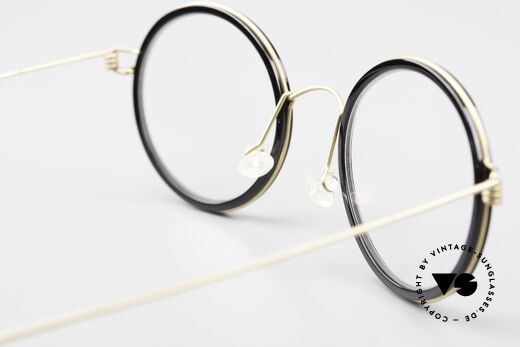 Lindberg Cameron 46 Air Titan Rim Round Titan Glasses Acetate, orig. Lindberg DEMO lenses can be replaced optionally, Made for Men and Women