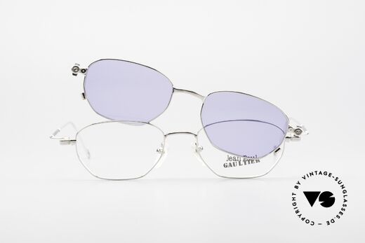 Jean Paul Gaultier 55-8107 Rare 90's Vintage Frame Clip On, Size: extra large, Made for Men