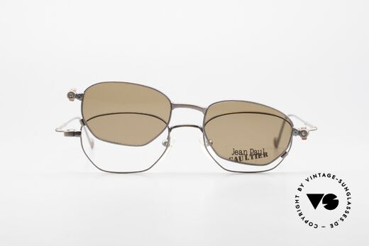 Jean Paul Gaultier 55-8107 90's Vintage Frame Sun Clip On, Size: large, Made for Men and Women