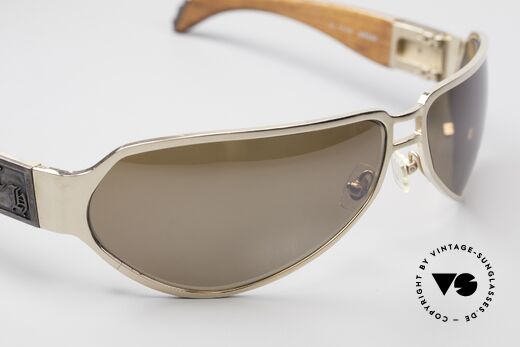Chrome Hearts Shaft Karl Lagerfeld Chrome Hearts, spring hinges, GOLD-PLATED and wood temples, Made for Men