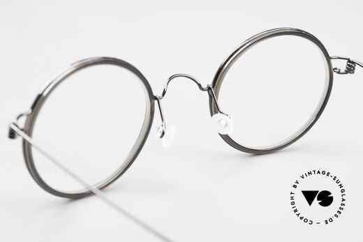 Lindberg Harley Air Titan Rim Round Glasses Women & Men, orig. Lindberg DEMO lenses can be replaced optionally, Made for Men and Women