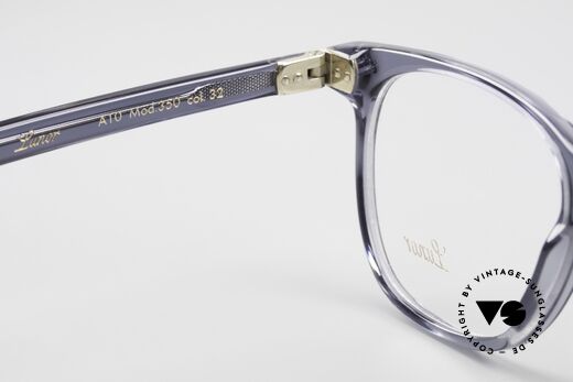 Lunor A10 350 Women's Glasses & Men's Specs, Lunor calls the color 'vintage blue' (smoke/transparent), Made for Men and Women