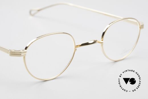 Lunor T2-E-MT GP Round Titan Frame Gold Plated, of course, unworn (with an orig. hard case by LUNOR), Made for Men and Women