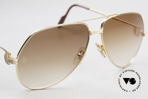 Cartier Grand Pavage Jewel Sunglasses Solid Gold, basic price was 25.300 DM (dependent on the gold price), Made for Men
