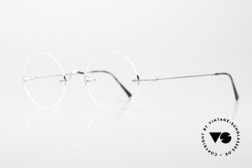 Lunor Classic Round PP The Rimless Steve Jobs Glasses, these legendary "celebrity specs" can be glazed optionally, Made for Men and Women