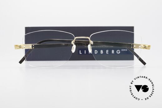 Lindberg Precious T945 Horn 18ct Solid Gold Diamond Glasses, Size: medium, Made for Women