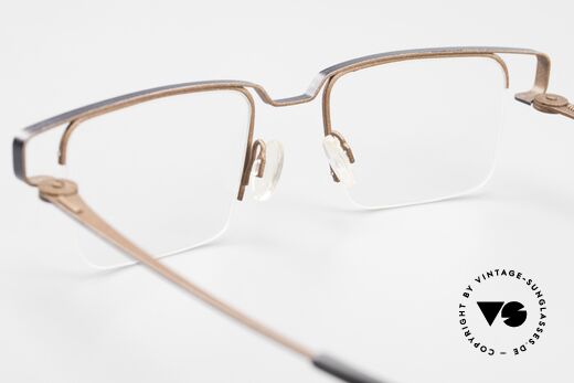 Theo Belgium Mousseline Nylor Frame Semi Rimless, this rectangular unisex frame can be glazed optionally, Made for Men and Women