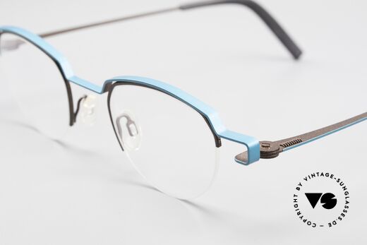 Theo Belgium Puree Nylor Panto Frame Semi Rimless, unisex Panto frame can be glazed optionally (optical), Made for Men and Women