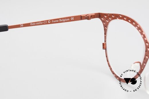 Theo Belgium Mille 21 Designer Eyeglass-Frame Metal, 140mm width = rather a LARGE size for ladies!, Made for Women