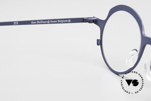 Theo Belgium Brilliant Round Glasses Titanium, DEMO lenses should be replaced with prescriptions, Made for Men and Women