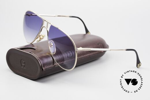 Aigner EA4 Luxury Aviator Sunglasses 80's, unworn (like all our rare 80's Aigner sunglasses) + EA case, Made for Men