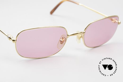 Cartier Deimios Pink Shades 22ct Gold Plated, NO RETRO sunglasses; an old original from app. 1999!, Made for Men and Women