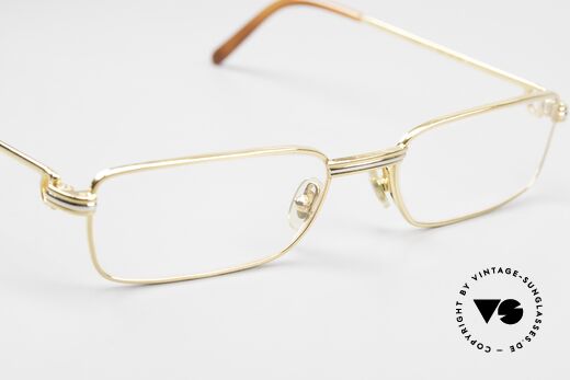 Cartier Square Reading Customized Reading Eyeglasses, a true individual luxury unique; 22 carat gold-plated, Made for Men and Women