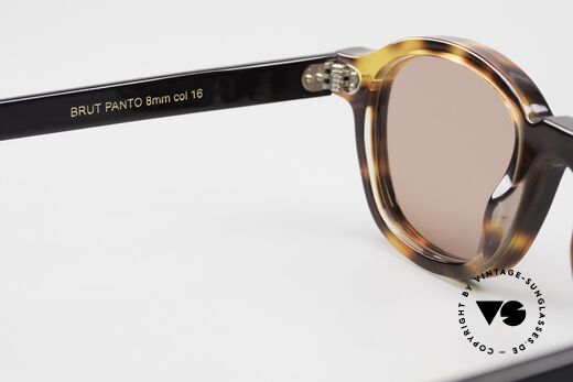 Lesca Brut Panto 8mm Upcycling Acetate Collection, unworn cult model with mineral sun lenses (100% UV), Made for Men and Women