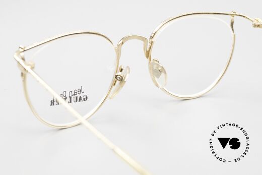 Jean Paul Gaultier 55-3177 Gold Plated Vintage Frame 90's, NO RETRO SPECS, but a 30 years old ORIGINAL!, Made for Men and Women