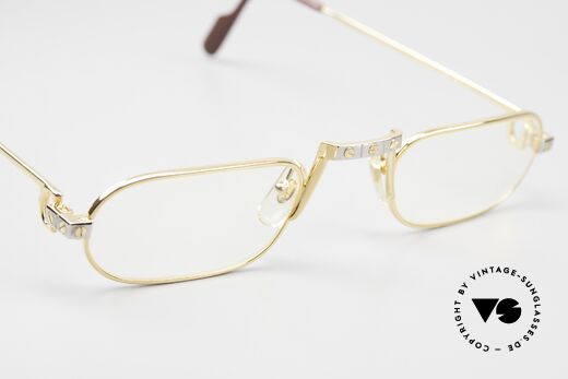 Cartier Demi Lune Santos Limited Luxury Reading Glasses, NO RETRO specs; a 30 years old ORIGINAL + CHANEL case, Made for Men