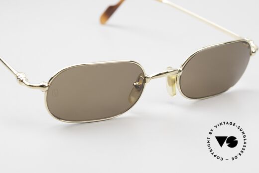 Cartier Orfy 90's Luxury Sunglasses Square, orig. Cartier sun lenses with the Cartier logo, 100% UV, Made for Men and Women