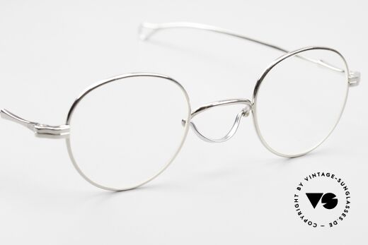 Lunor Swing 32 Panto Swing Bridge Glasses Platinum, Size: small, Made for Men and Women