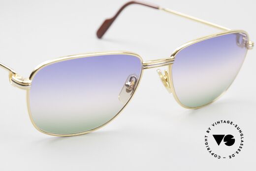 Cartier Courcelles - M Unique 90's Luxury Sunglasses, tricolored lenses: the triple tint looks like a horizon, Made for Men and Women