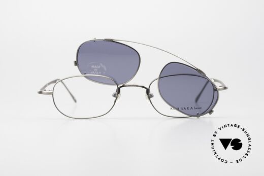 Koh Sakai KS9575 90's Titan Frame Made in Japan, unworn, NOS (like all our old 90's Clip-On eyeglasses), Made for Men and Women
