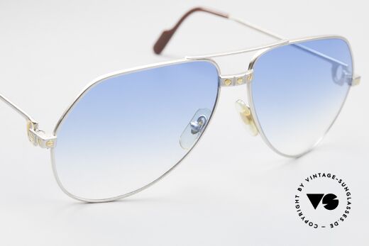 Cartier Vendome Santos - L Rare Luxury Palladium Finish, unworn rarity with orig. packing; hard to find these days, Made for Men