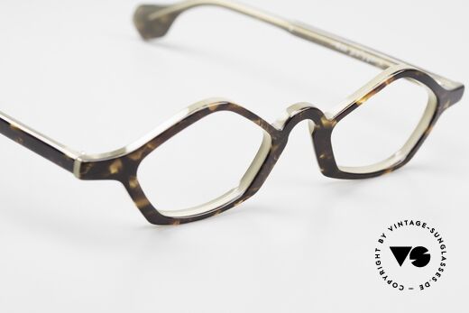 Theo Belgium Polygone Geometrical Plastic Frame, the frame (size 44/20) can be glazed with optical lenses, Made for Men and Women