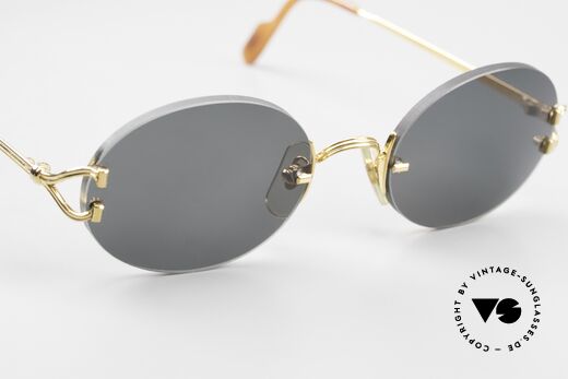Cartier Rimless Giverny Oval Rimless Luxury Shades, Medium size, customized by our optician, single item, Made for Men and Women