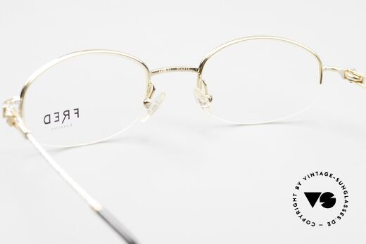 Fred Baleares Rare Oval Luxury Eyeglasses, NO RETRO SPECS, but a bicolored original in size 48/21, Made for Men and Women