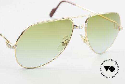 Cartier Vendome Santos - M Green To Blue Gradient Lens, 2. hand model, but in mint condition + orig. Cartier box, Made for Men and Women