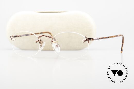 Giorgio Armani 195 Rimless Vintage Frame Oval, NO RETRO EYEGLASSES, but true 1980's commodity, Made for Men and Women