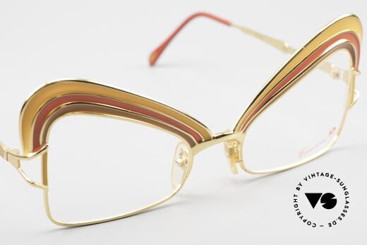 Casanova Arché 7 Limited Art Eyeglasses 24ct, unworn 1980's rarity for all art lovers, in size 54-20, Made for Women