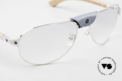 Cartier Santos Dumont Wood Frame & Leather Bridge, unworn original from 2008 with full orig. packaging, Made for Men