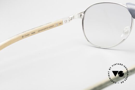 Cartier Santos Dumont Wood Frame & Leather Bridge, Size: large, Made for Men Cartier Santos Dumont Wood Frame & Leather Bridge, Size: large, Made for Men