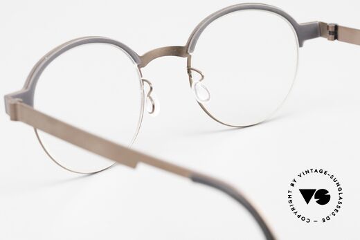 Lindberg 9840 Strip Titanium Panto Designer Glasses Men, orig. DEMO lenses can be replaced with prescriptions, Made for Men