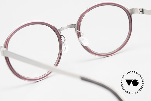 Lindberg 9740 Strip Titanium Oval Ladies Specs Raspberry, orig. DEMO lenses can be replaced with prescriptions, Made for Women