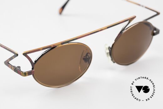 Casanova LC30 Zig Zag Sunglasses 1990's, unworn (like all our artistic vintage Casanova models), Made for Men and Women