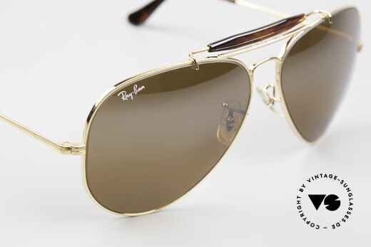 Ray Ban Outdoorsman II Tortuga Deep Groove Frame, NO RETRO; old Bausch&Lomb Ray-Ban USA original, Made for Men