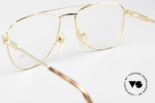 Gerald Genta Gold & Gold 03 Gold Plated Aviator Frame, NO retro specs, but a precious original from the 90's, Made for Men