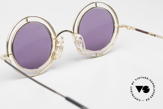 Casanova MTC 2 Round Frame 24kt Gold-Plated, the frame can also be glazed with progressive lenses, Made for Men and Women