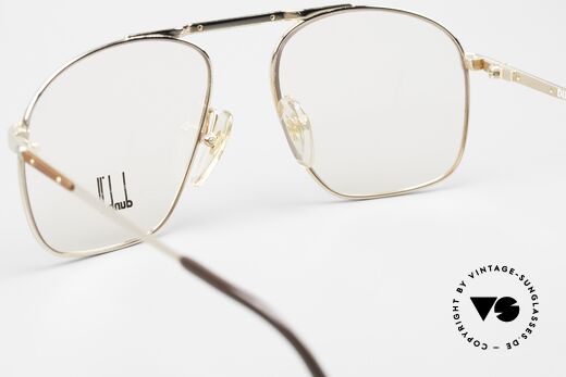 Dunhill 6046 80's Frame Leather Appliqué, NO RETRO pilots SPECS, but authentic 1980's rarity, Made for Men