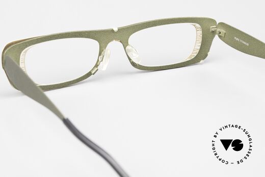 Theo Belgium Eye-Witness PJ Titan Frame Clip-On Front, lens height is 25mm = rather designed as reading glasses, Made for Women