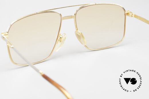 Gerald Genta New Classic 21 High-End Metal Frame 24ct, orange-gradient sun lenses (also wearable at night), Made for Men