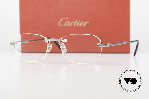 Cartier T-Eye Rimless Titanium Frame Rimless, Size: medium, Made for Men and Women