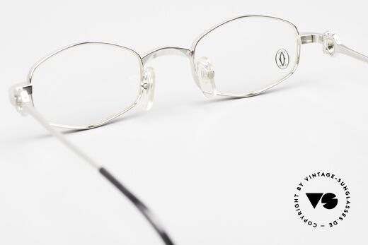 Cartier Ginger 90s Frame Brushed Platinum, the lens height is 29mm (just barely gliding vision), Made for Men and Women