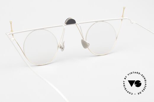 Paul Chiol 07 Rimless Art Glasses Bauhaus, the frame (Bauhaus style) can be glazed optionally, Made for Men and Women