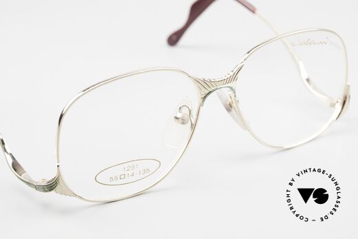 Colani 1251 Gold Green Glitter Effect, NO RETRO eyewear, but a rare old original; 55/14, Made for Women