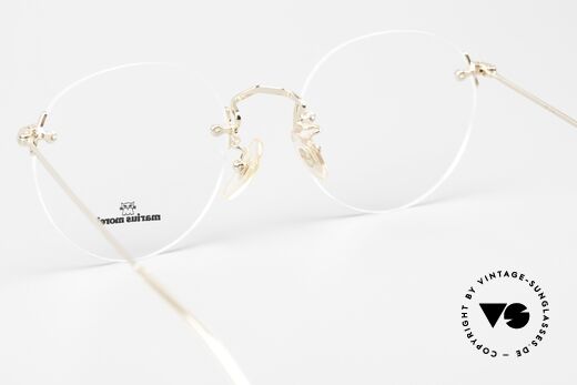 Marius Morel 8525 Rimless Vintage Eyeglasses, any optician can change the shape of the lens as desired, Made for Men and Women