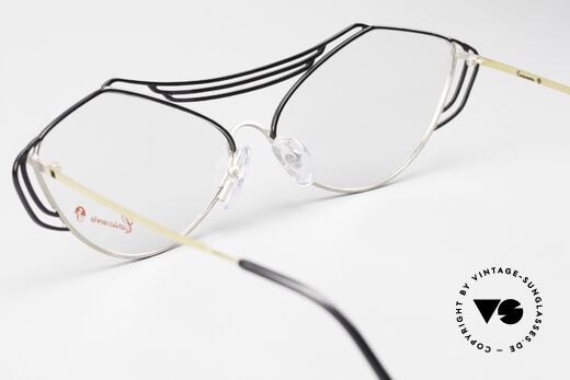 Casanova LC9 Fancy 80's Art Eyeglasses, the frame (XL size 145mm) can be glazed optionally, Made for Women