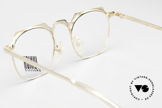 Jean Paul Gaultier 57-0171 Square Panto Gold-Plated, NO RETRO fashion, but a genuine 25 years old rarity, Made for Men