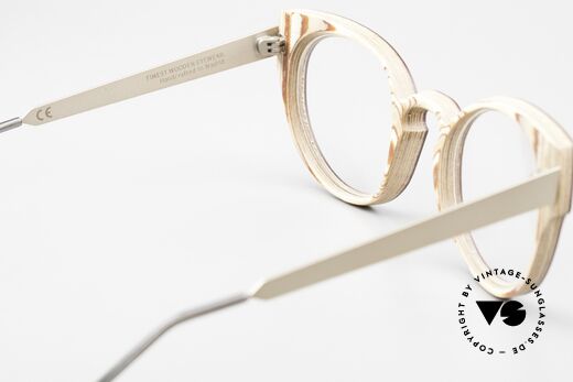Nina Mur Liliana Wooden Glasses From Madrid, the frame can be glazed as desired (progressive vision), Made for Women